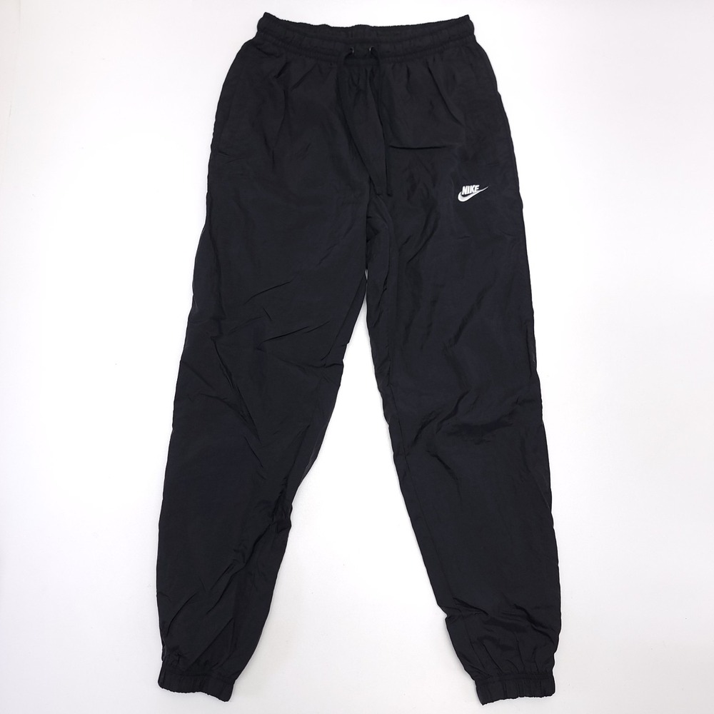 Nike Track Pants Mens Medium Parachute Workout Pants Cuffed Gym Retro Black‎